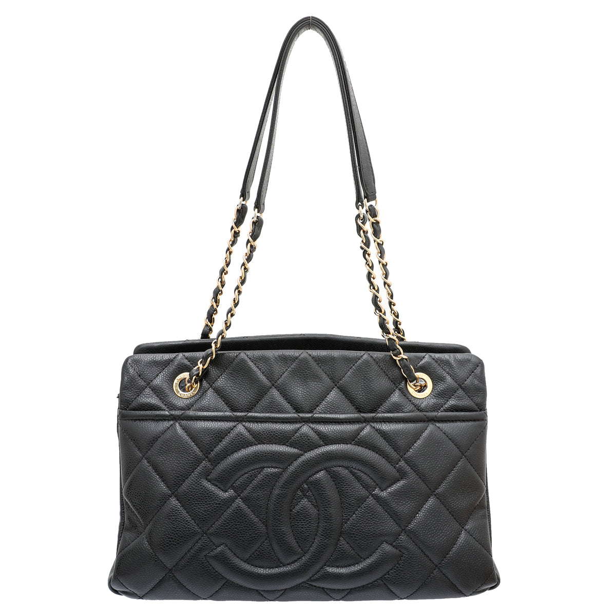 Chanel Black CC Timeless Soft Tote Shopping Bag