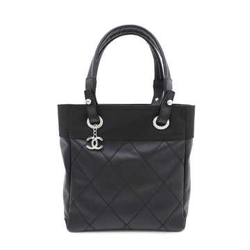 Chanel Black CC Paris Biarritz Tote Bag Small