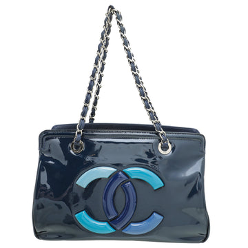 Chanel Navy Blue CC Lipstick Tote Bag