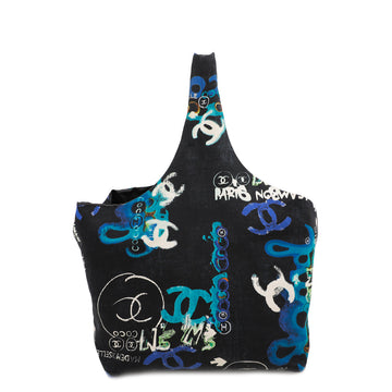 Chanel Multicolor Graffiti Print Fabric Basket Tote Bag