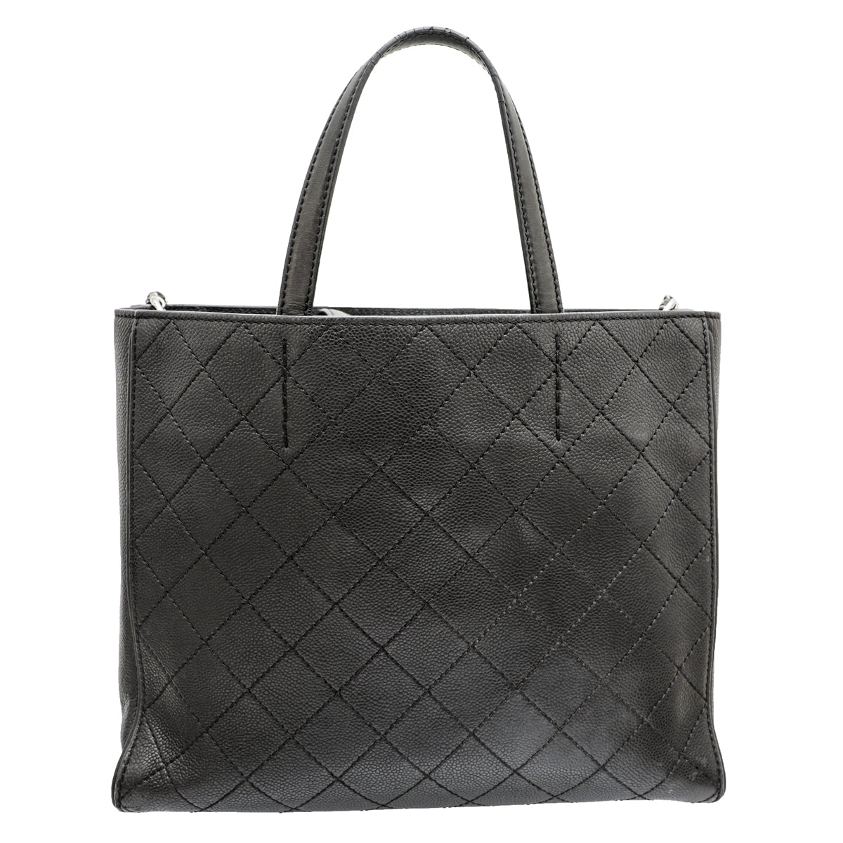 Chanel Black Hampton Convertible Tote Bag