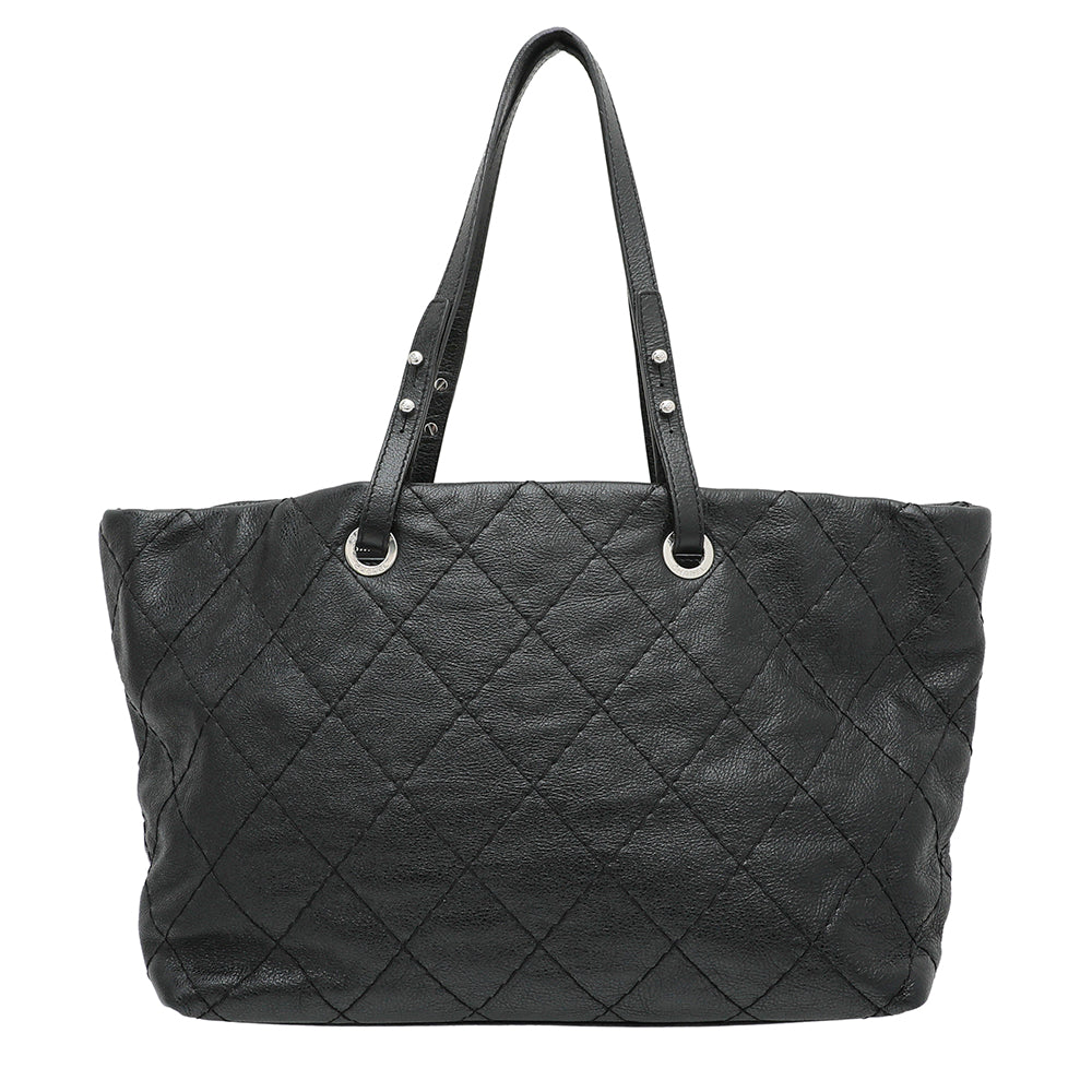Chanel Black On The Road Shopping Tote Bag