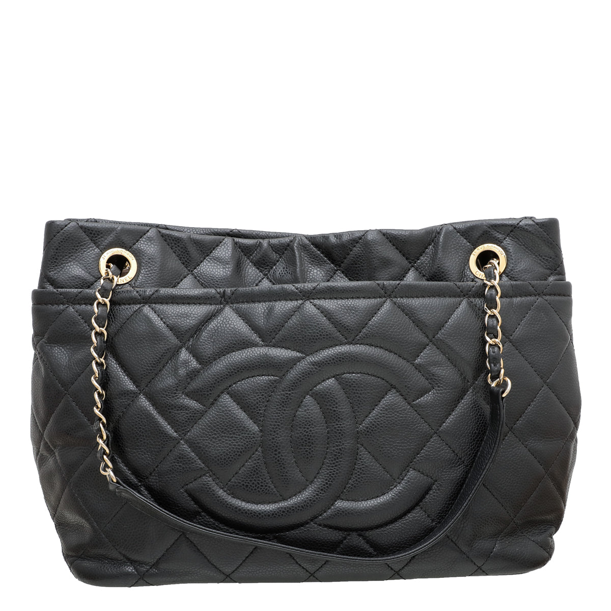 Chanel Black CC Timeless Shopping Tote Bag