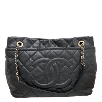 Chanel Black CC Timeless Shopping Tote Bag
