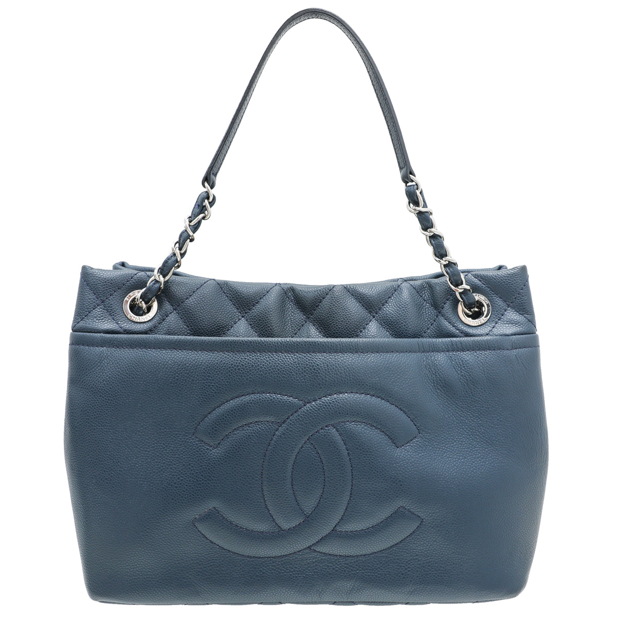 Chanel Blue Timeless Shopping Tote Bag