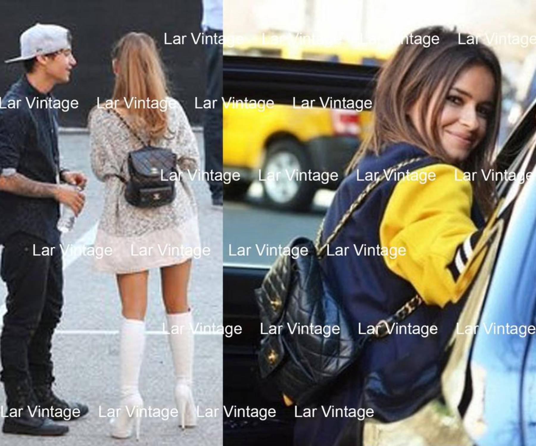 CHANEL Vintage Classic Black Double CC Turnlock Backpack Bag