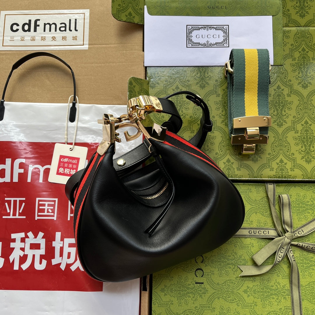 gg Atache Small Shoulder Bag White For Women, Women&#8217;s Bags 9in/23cm gg  ?699409 UXWBG 1037