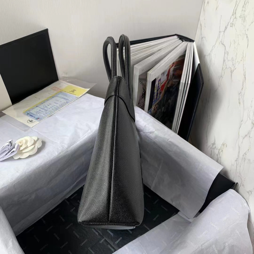 CHLVintage CHLOptlm Tote Caviar East West Black For Womtlm, Womtlm&#8217;s Bags 14.5in/36.9cm