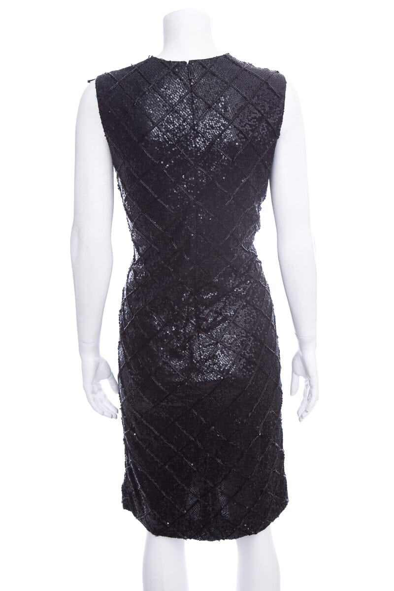 Carolina Herrera Black Beaded Dress SZ 8