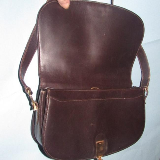 Gucci Horsebit W Hinged Clasp Sherry Stripe Brown Leather Shoulder Bag