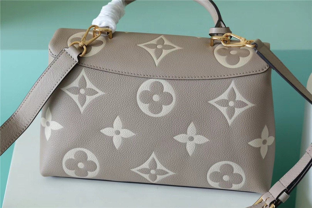 LV Madeleine MM Monogram Empreinte Dove Gray/ Creme Beige For Womtlm,  Shoulder and Crossbody Bags 11.8in/30cm LV M46041