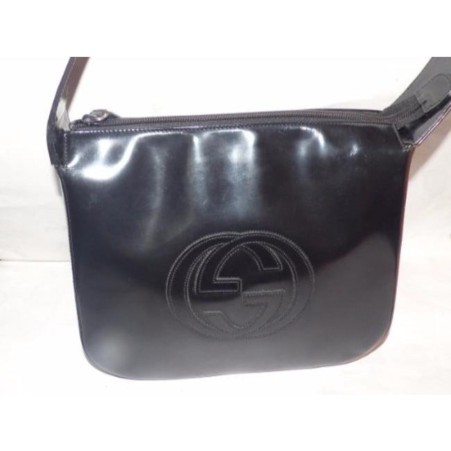 Gucci Black Patent Leather Soho Shoulder Bag