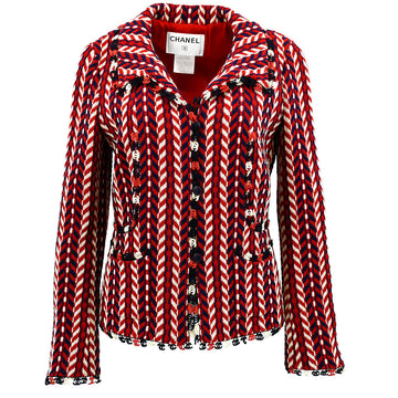 Chanel Single Breasted Jacket Red 04A #38