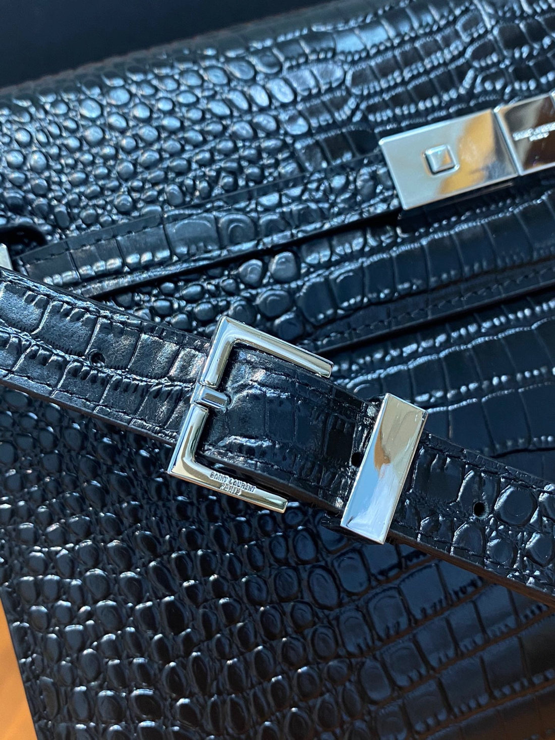 YSSL Manhattan Small Shoulder Bag Black For Womtlm 11.4in/29cm YSL 579271DND0J1000