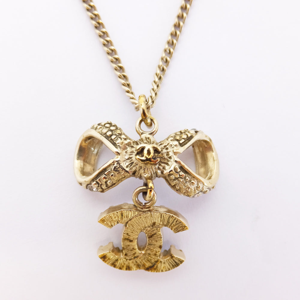 ?Chanel?Chanel necklace g colour B14P Ribbon Coco Rhinestone accessories fashion ladies smallquality wade