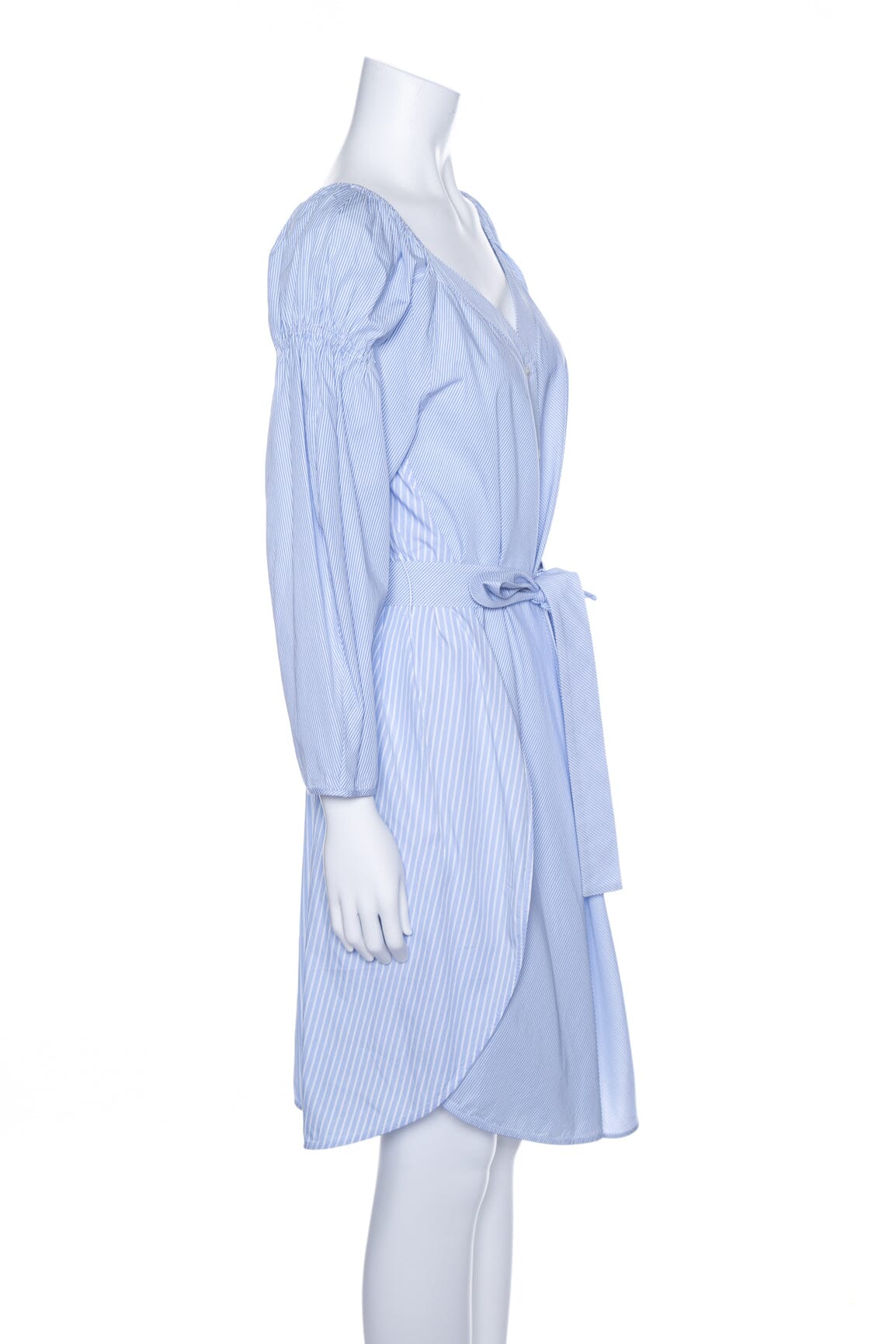 Stella McCartney Blue Stripe Cotton Button Down Dress SZ 40