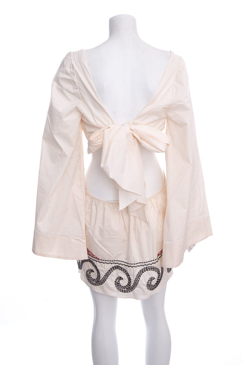 Johanna Ortiz Cream Ocean Oasis Mini Dress SZ L NWT