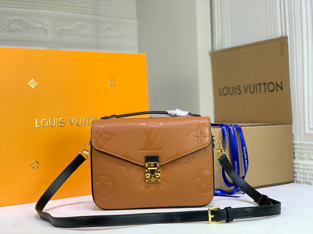 LV Pochette Metis Monogram Empreinte Caramel For Womtlm,  Shoulder And Crossbody Bags 9.8in/25cm LV