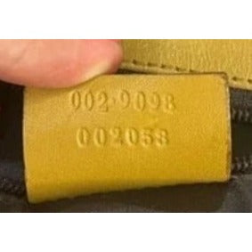 Gucci multi-color tribal print silk & leather large tote