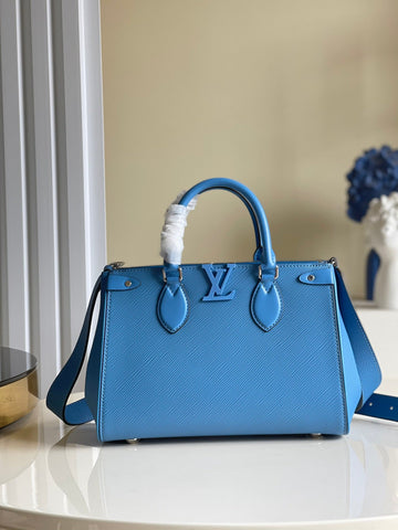 LV Grtlmelle Tote PM Epi Blue For Womtlm, Womtlm’s Handbags, Shoulder And Crossbody Bags 10.6in/27cm LV