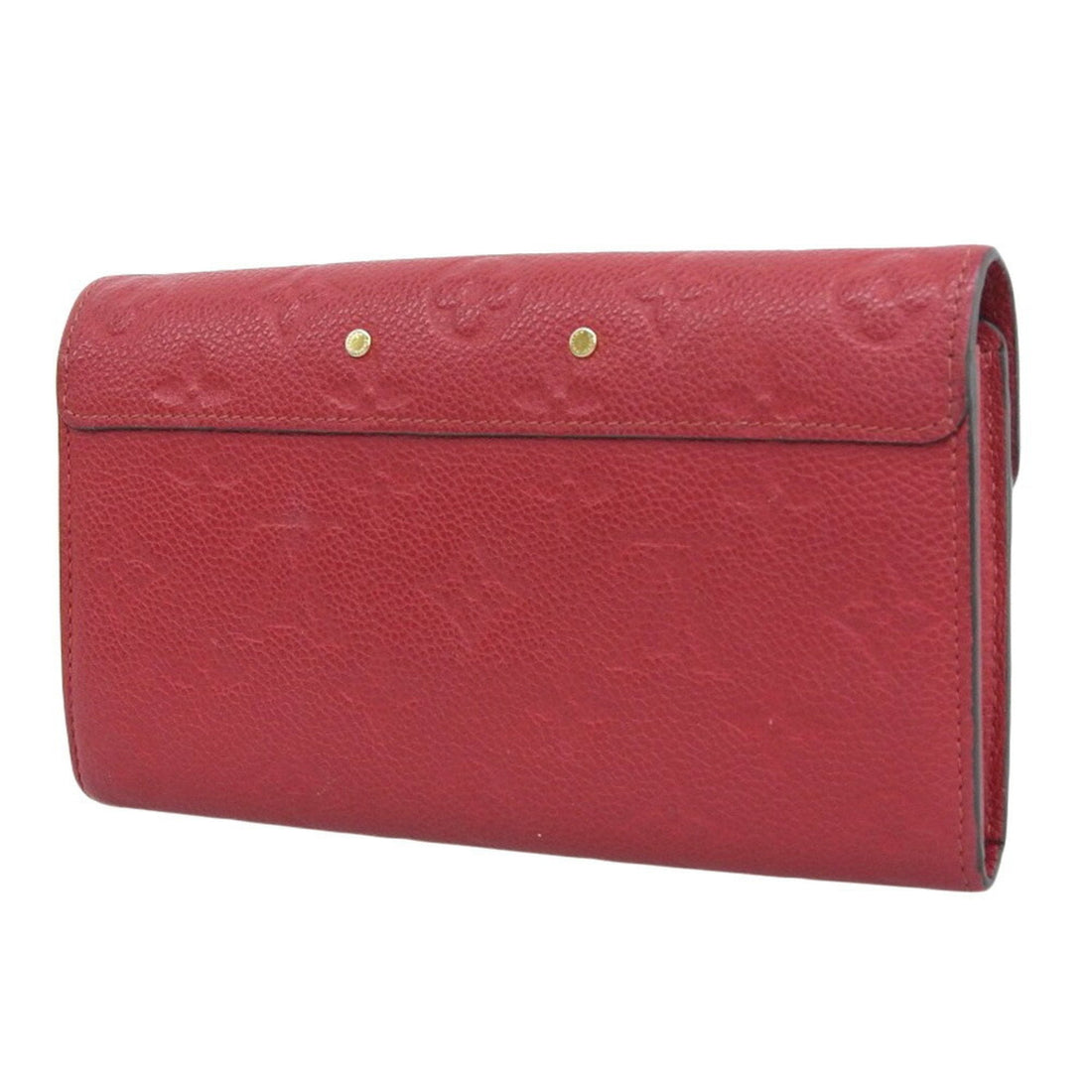 Louis Vuitton Monogram Empreinte  Color Sacrlet Monogram Empreinte Long Wallet (Bi-Fold)