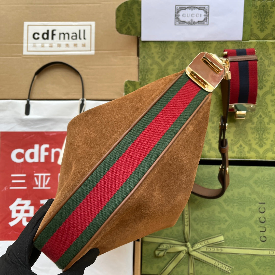 gg Atache Large Shoulder Bag Dark Brown For Women, Women&#8217;s Bags 13.8in/35cm gg ??702823 DVVKG 2664