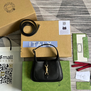 gg Jackie 1961 Mini Shoulder Bag Black For Womtlm, Womtlm&#8217;s Bags 7.5in/19cm gg ?637091 10O0G 1000