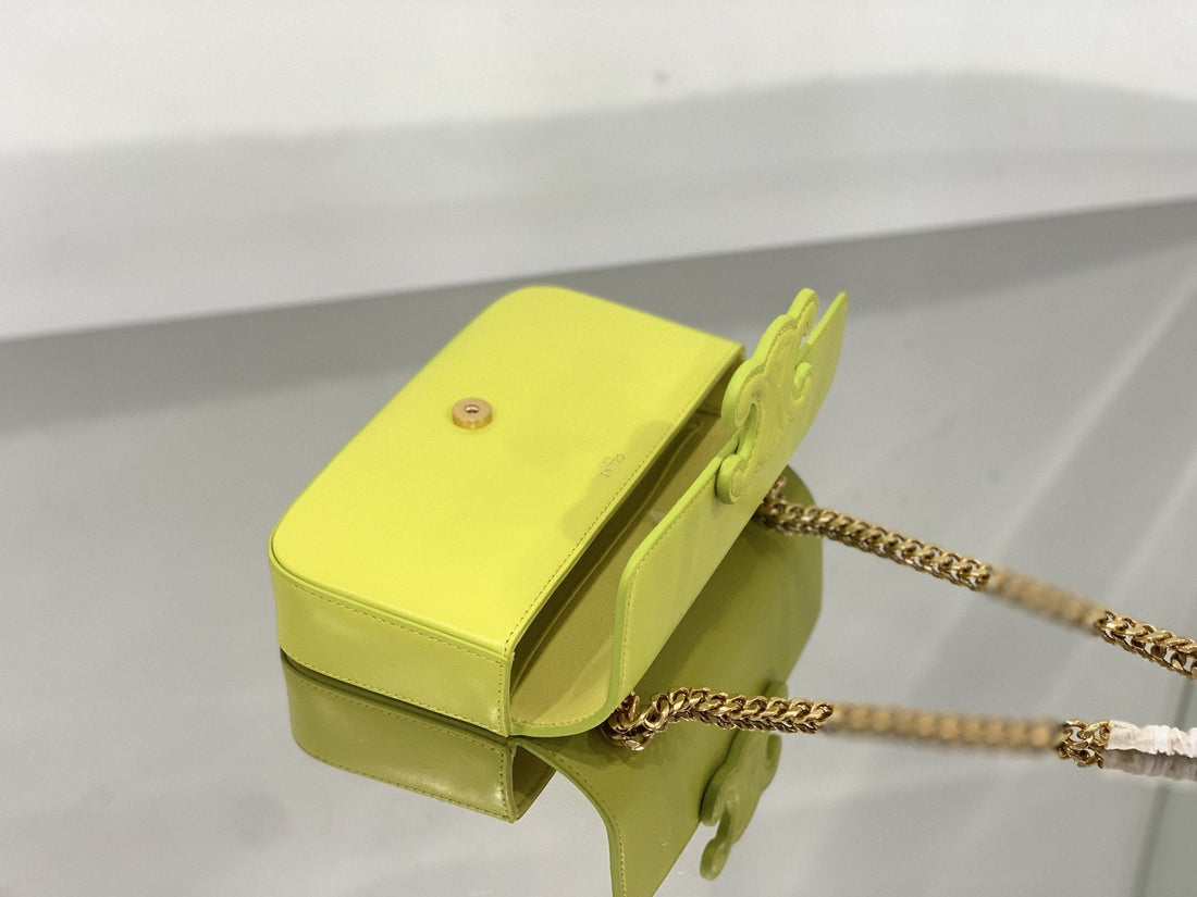 CE Chain Shoulder Bag Cuir Triomphe Gretlm For Womtlm 7.9in/20cm