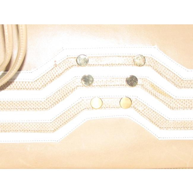 Bally Vintage Beige Glossy Leather Two-Way Shoulder Bag