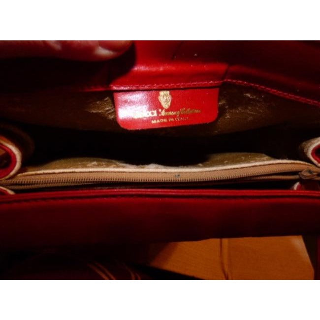 Gucci Red Micro Guccissima Print & Red Leather Shoulder Bag w Sherry Stripe