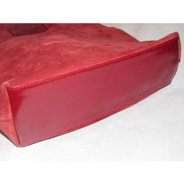 Gucci Soho Vintage Purses Red Suede Clutch Tote