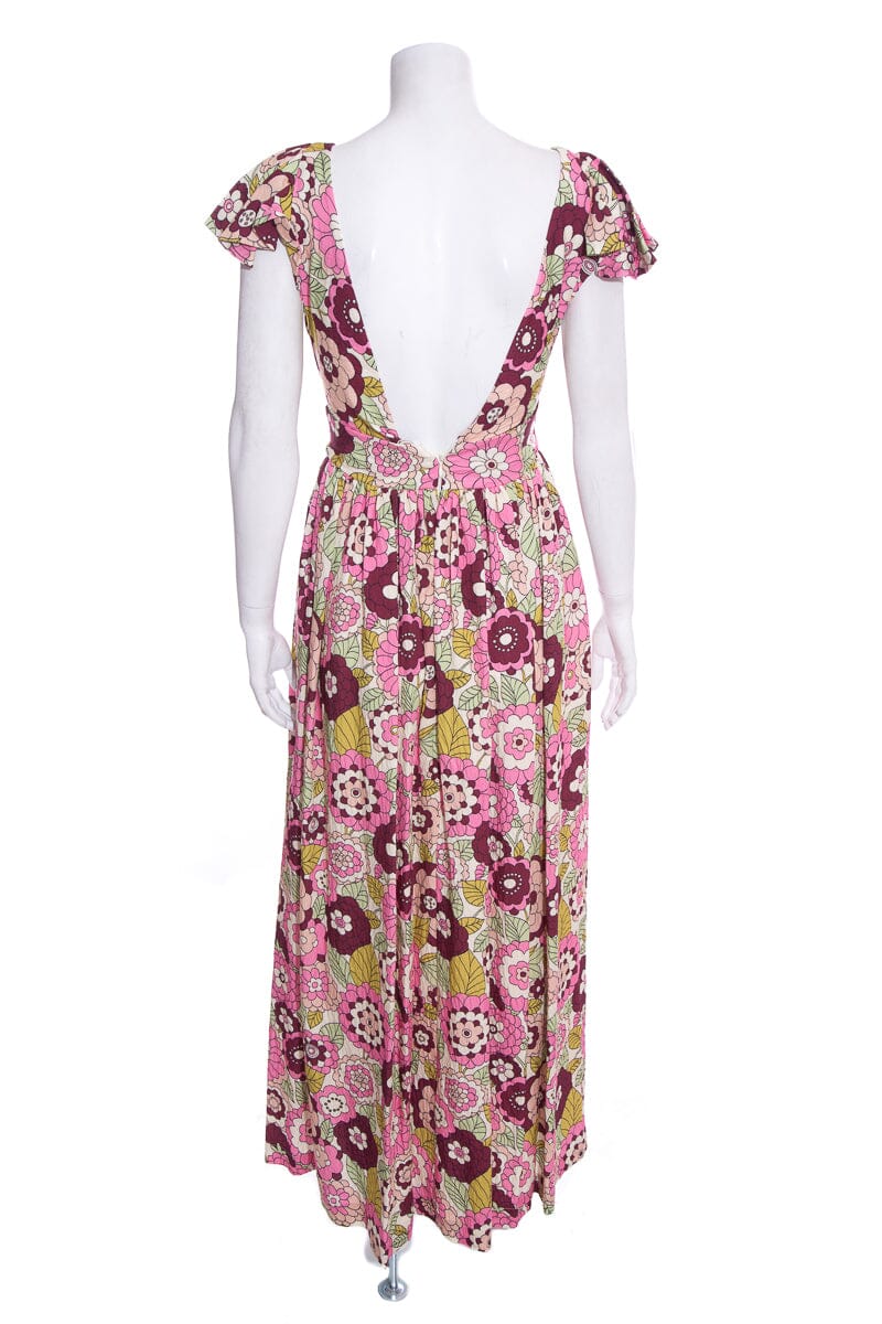 Dodo Bar Or Pink Multicolor Long Dress SZ XS NWT