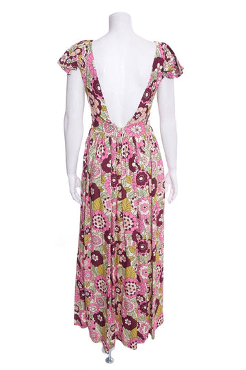 Dodo Bar Or Pink Multicolor Long Dress SZ XS NWT