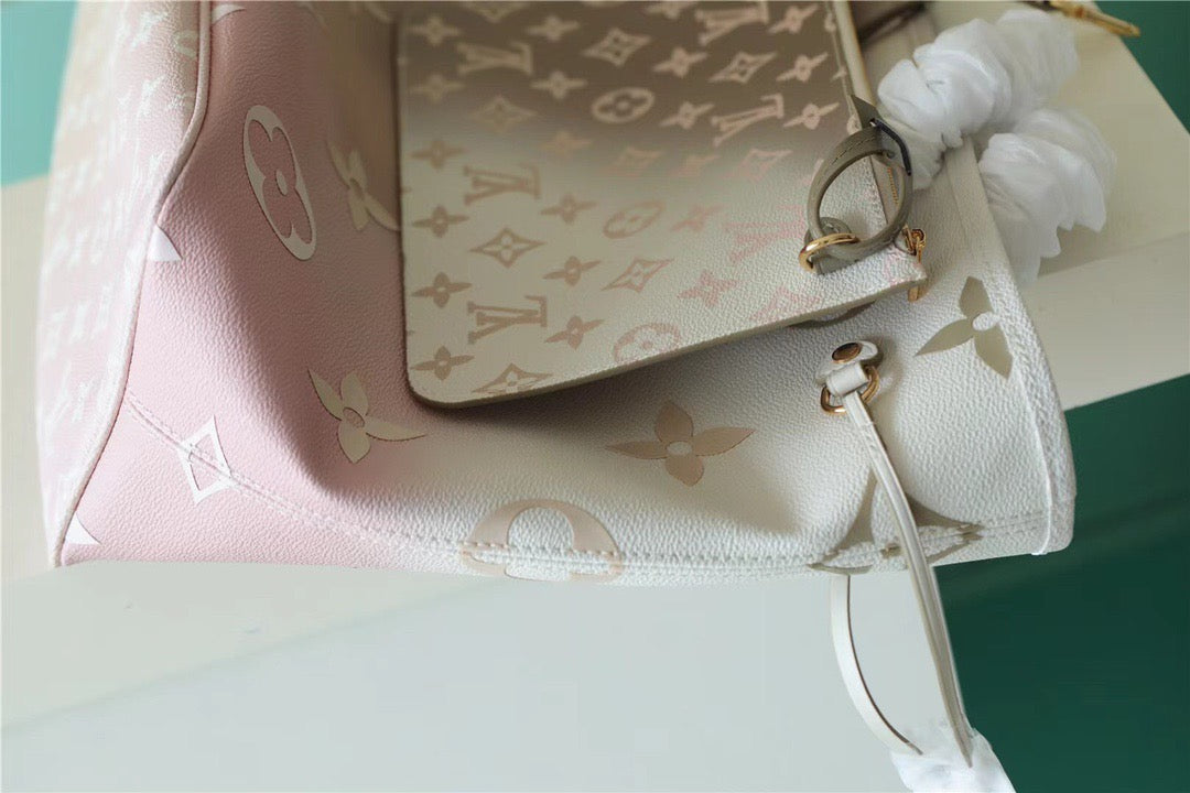 LV Neverfull MM Monogram Canvas Sunset Khaki For Womtlm,  Shoulder and Crossbody Bags 12.2in/31cm LV M59859