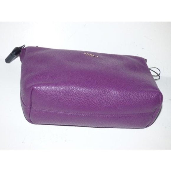 New w Tags, FURLA Pebbled Purple Leather 2-Way Crossbody