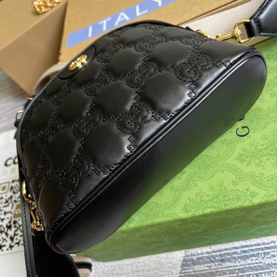 gg Matelasse Shoulder Bag Black For Women, Women&#8217;s Bags 9in/23cm gg