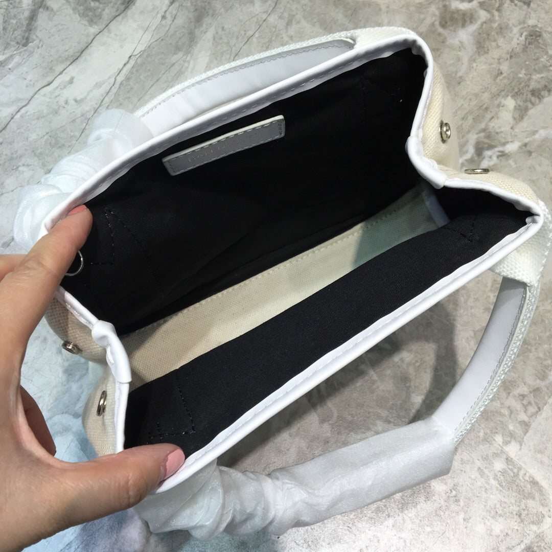 Baltlm Navy XS Tote Bag In White, For Womtlm,  Bags 12.6in/32cm