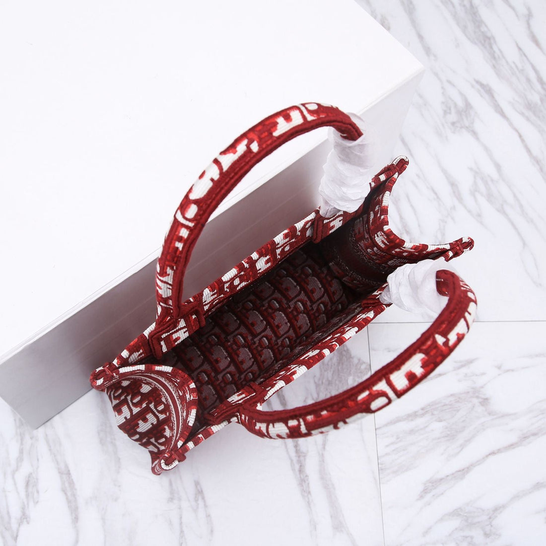 DI Small Book Tote Red, For Womtlm, Womtlm’s Handbags 26.5cm/10.5in CD M1265ZRIW_M17E