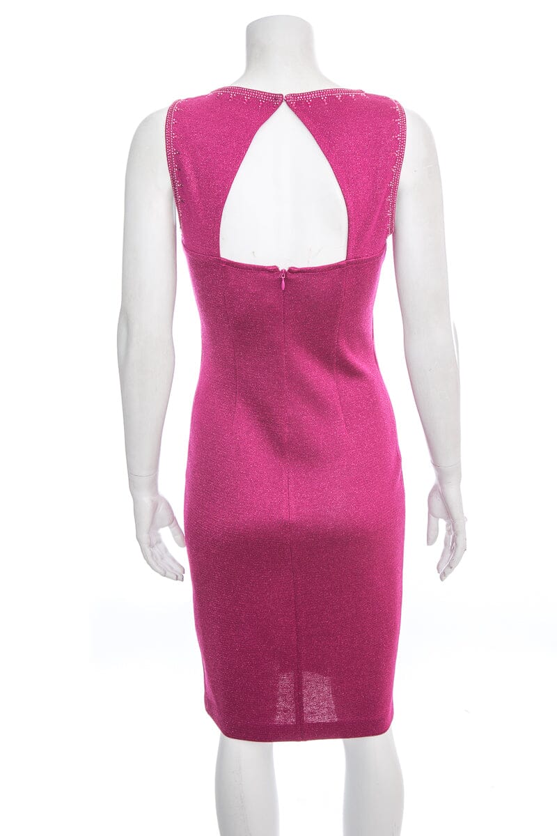 St. John Fuchsia Shimmer Sleeveless Dress SZ 2