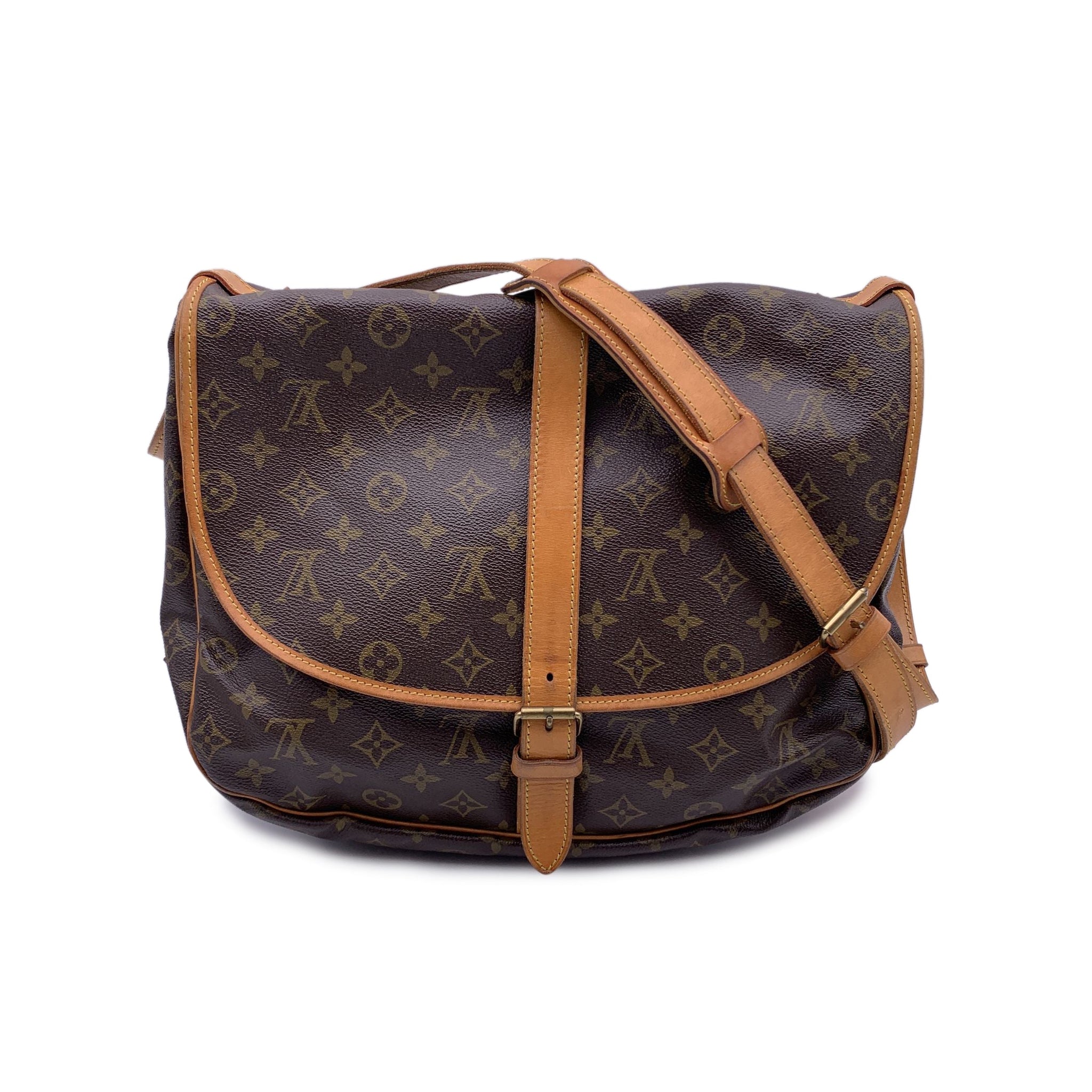 LOUIS VUITTON Vintage Monogram Canvas Saumur 35 Crossbody Bag