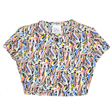 Chanel spring 1995 shoe-print cropped top #38