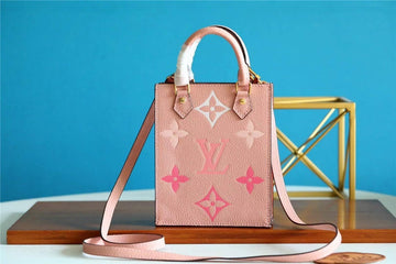 LV Petit Sac Plat Monogram Empreinte Pink For Womtlm, Womtlm’s Handbags, Shoulder And Crossbody Bags 5.5in/14cm LV M80449