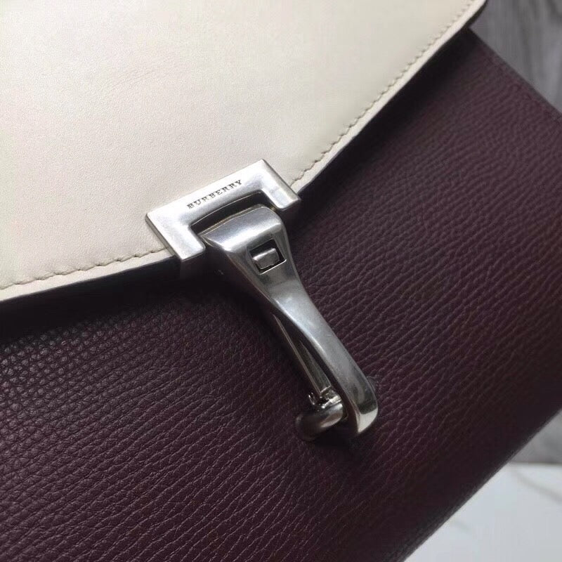 BB Small Macktlm Colorblock Crossbody Brown/White Bag For Womtlm, Bags 9.5in/24cm