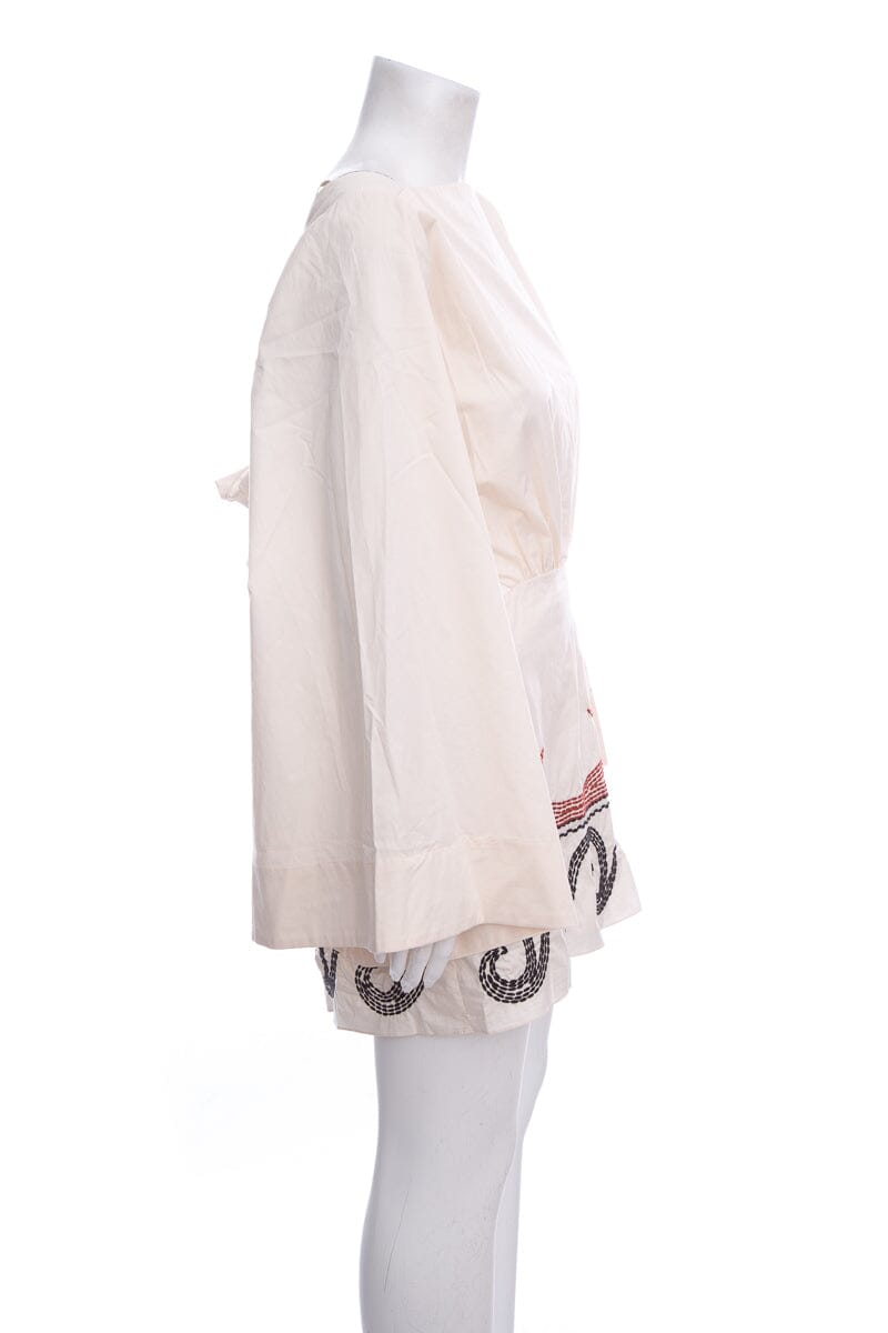 Johanna Ortiz Cream Ocean Oasis Mini Dress SZ L NWT