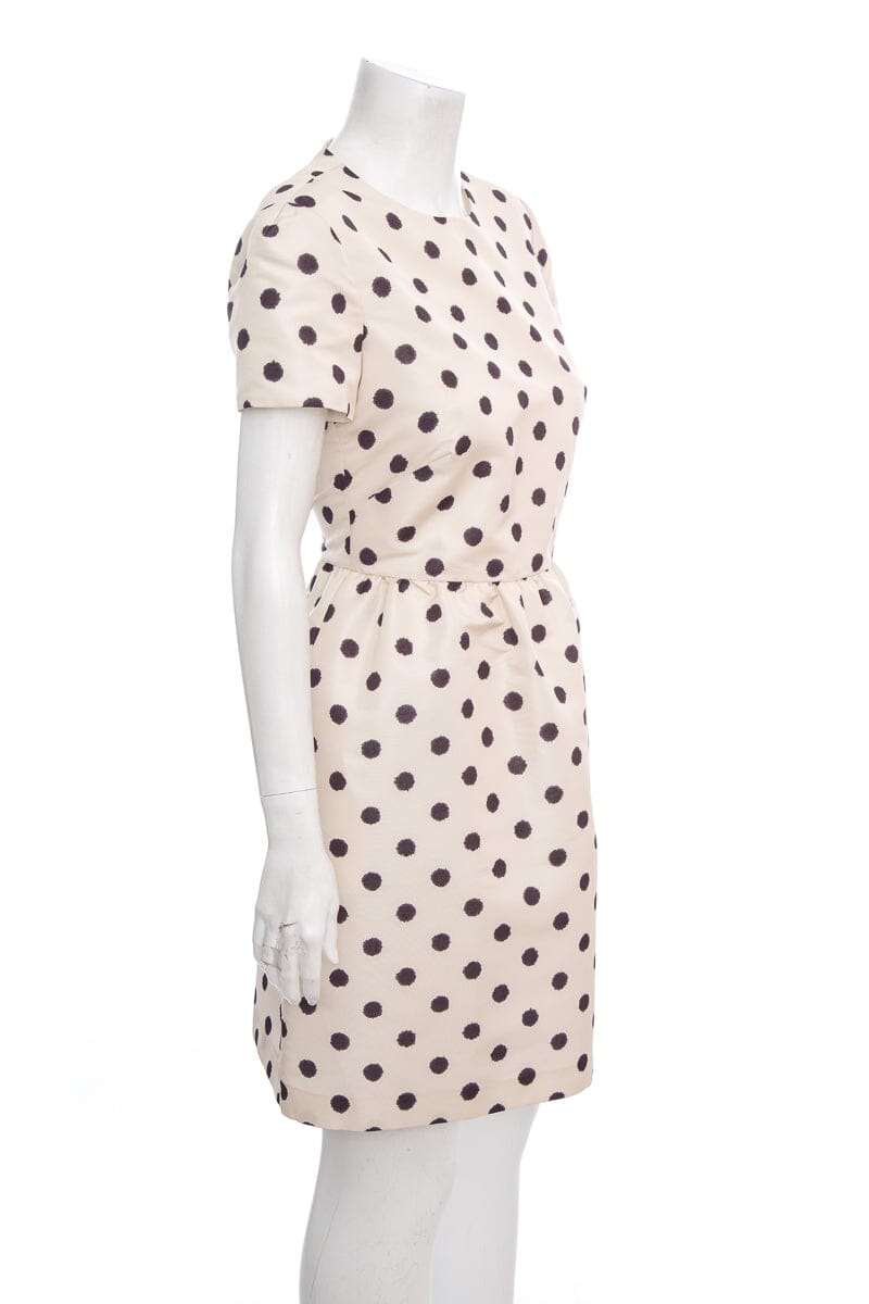 Red Valentino Cream and Black Polka Dot Dress SZ 42