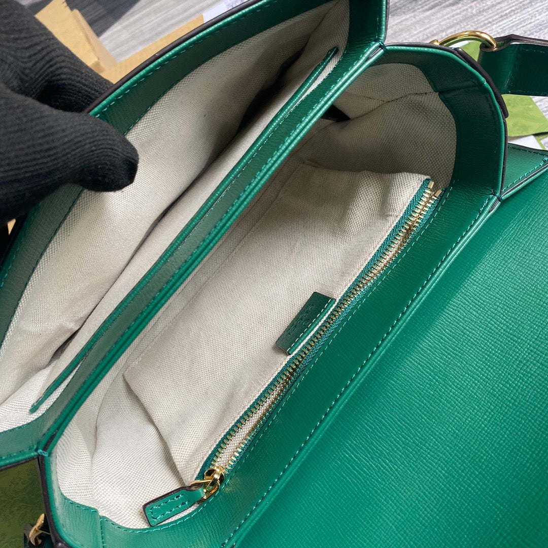 gg Horsebit 1955 Shoulder Bag Green For Women, Women&#8217;s Bags 9.8in/25cm gg