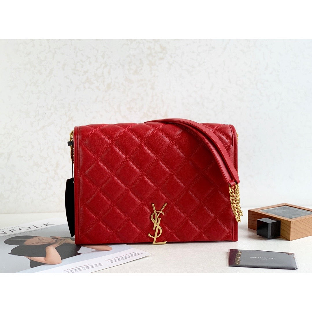 YSSL Becky Small Shoulder Bag Red For Womtlm 10.5in/27cm YSL