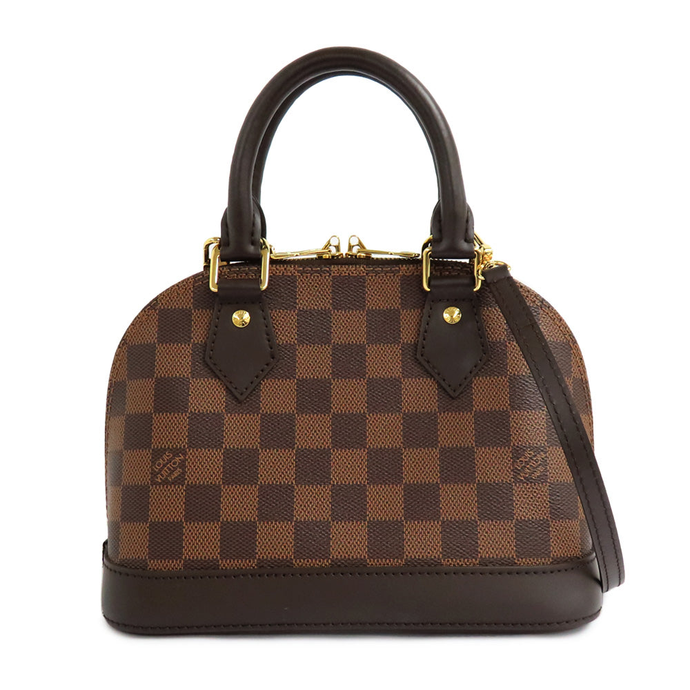 Louis Vuitton ALMA BB N41221 Damier Evene HandBag 2WAY Shoulder Bag Crossbody Brown G Gold  Padlock Lugg  Key Leather