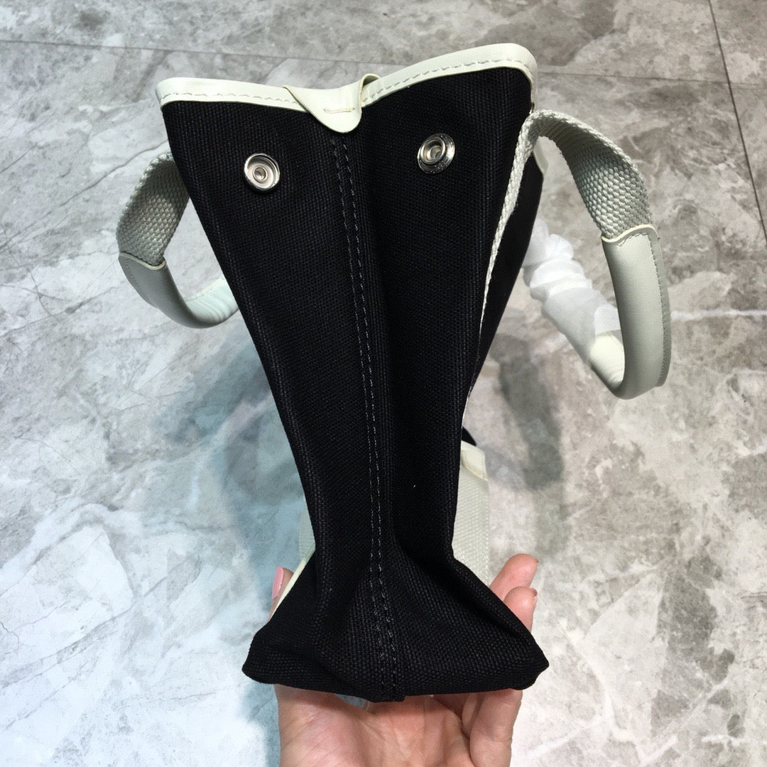 Baltlm Navy Small Cabas Tote Bag In White, For Womtlm,  Bags 18.5in/47cm