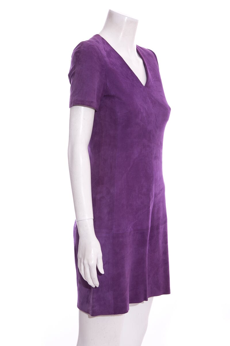 Balenciaga Purple Suede Dress SZ 38